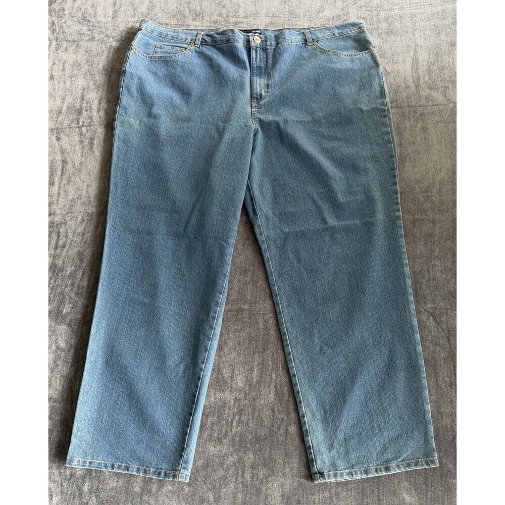 Basic Editions Jeans Womens 26W AVG Blue Denim Classic Fit Stretch Straight